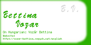 bettina vozar business card